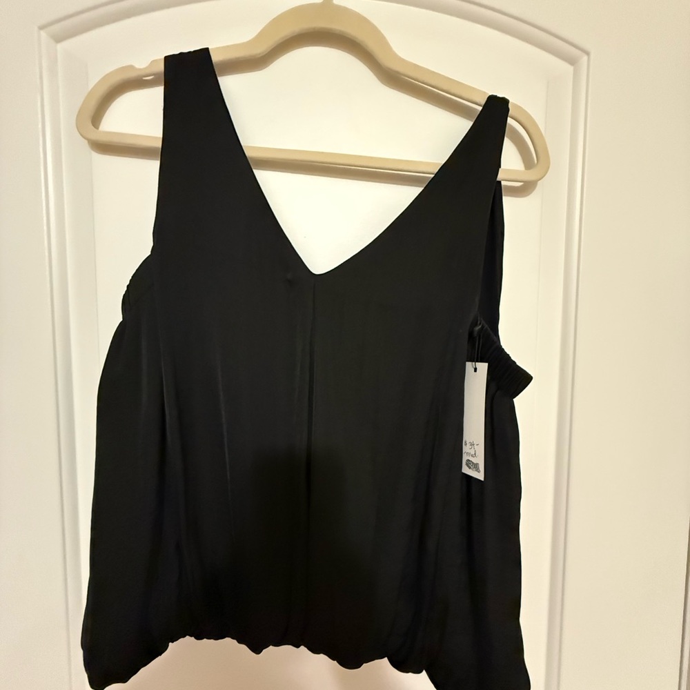Naked Zebra Black V-Neck Blouse